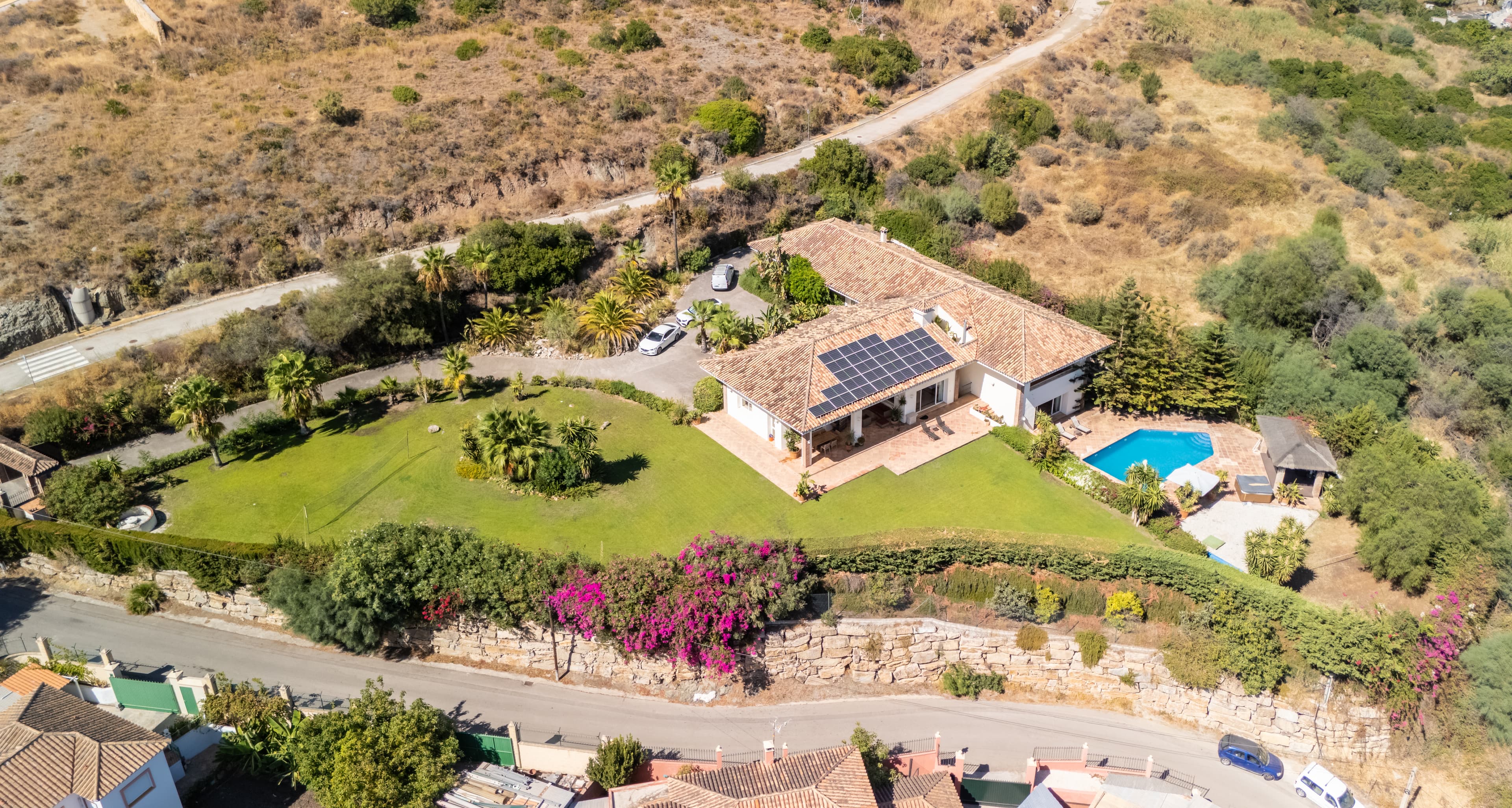 Aerial view of Villa Montana